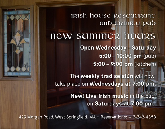 Irish House Hours