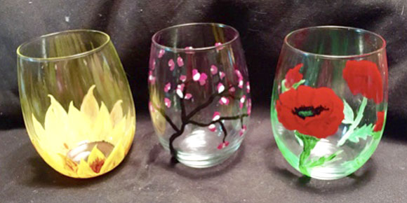 Beer and Wine Glass Painting